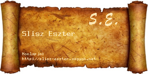Slisz Eszter névjegykártya